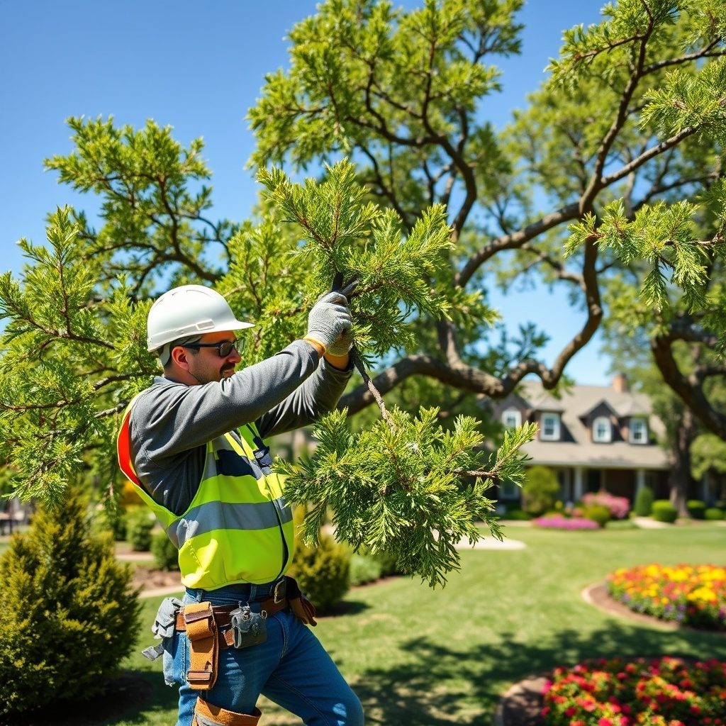 Crown thinning of a mature tree